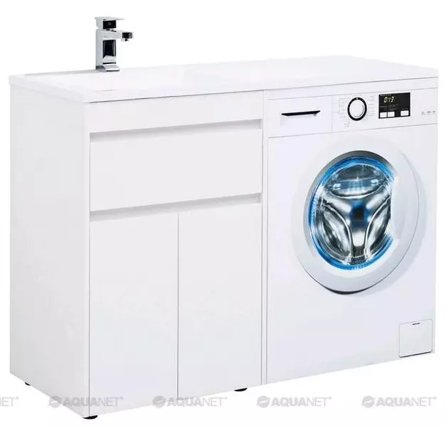 Тумба с раковиной под стиральную машину «Aquanet» Токио 120 (Даллас 120 левая) белая
Тумба с раковиной под стиральную машину «Aquanet» Токио 120 (Даллас 120 левая) белая