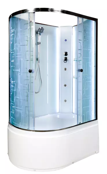 Душевая кабина «Deto» EM-4511N LED 110/80 высокий поддон матовая с рисунком/белая без крыши с гидромассажем с электрикой правая
Душевая кабина «Deto» EM-4511N LED 110/80 высокий поддон матовая с рисунком/белая без крыши с гидромассажем с электрикой правая