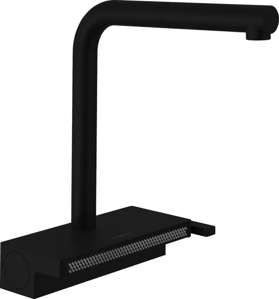 Смеситель для кухонной мойки «Hansgrohe» Aquno Select M81 73830670 с выдвижным изливом чёрный матовый
Смеситель для кухонной мойки «Hansgrohe» Aquno Select M81 73830670 с выдвижным изливом чёрный матовый