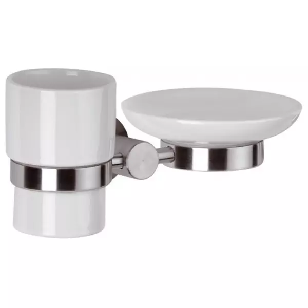Мыльница со стаканом для зубных щёток «Remer» Minimal Inox MI17INOXCR на стену матовый хром
Мыльница со стаканом для зубных щёток «Remer» Minimal Inox MI17INOXCR на стену матовый хром