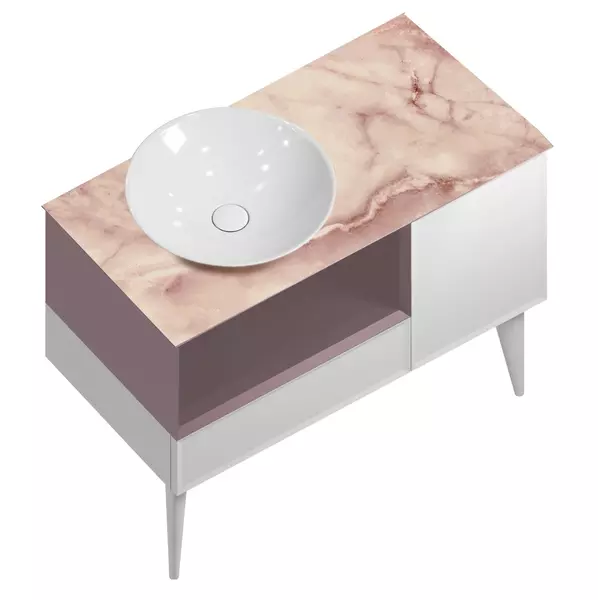 Тумба с раковиной «Kerama Marazzi» Cono 97 (Cono 97 (VT) с отверстием под смеситель) белая-мальва
Тумба с раковиной «Kerama Marazzi» Cono 97 (Cono 97 (VT) с отверстием под смеситель) белая-мальва