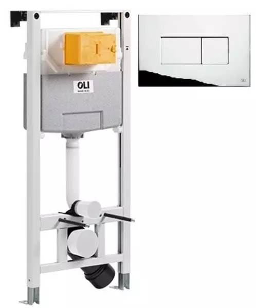 Инсталляция для унитаза с кнопкой «Oli» OLI 120 ECO Sanitarblock pneumatic кнопка Karisma хром
Инсталляция для унитаза с кнопкой «Oli» OLI 120 ECO Sanitarblock pneumatic кнопка Karisma хром