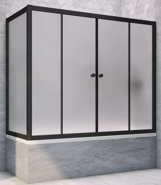 Шторка на ванну стеклянная «Vegas Glass» Z2V+ZVF Novo 160/75/140 сатин/чёрная матовая универсальная
Шторка на ванну стеклянная «Vegas Glass» Z2V+ZVF Novo 160/75/140 сатин/чёрная матовая универсальная