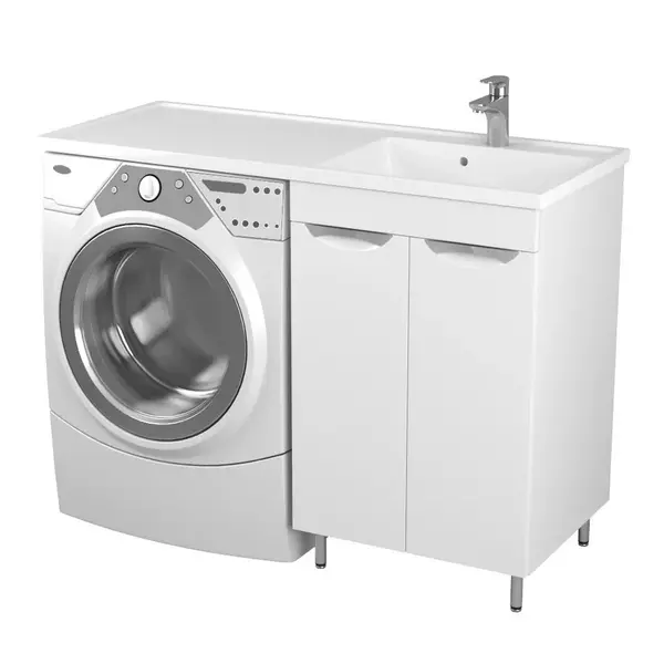 Тумба с раковиной под стиральную машину «Uncoria» Мера 55 (Magenta 120 R правая) белый глянец
Тумба с раковиной под стиральную машину «Uncoria» Мера 55 (Magenta 120 R правая) белый глянец
