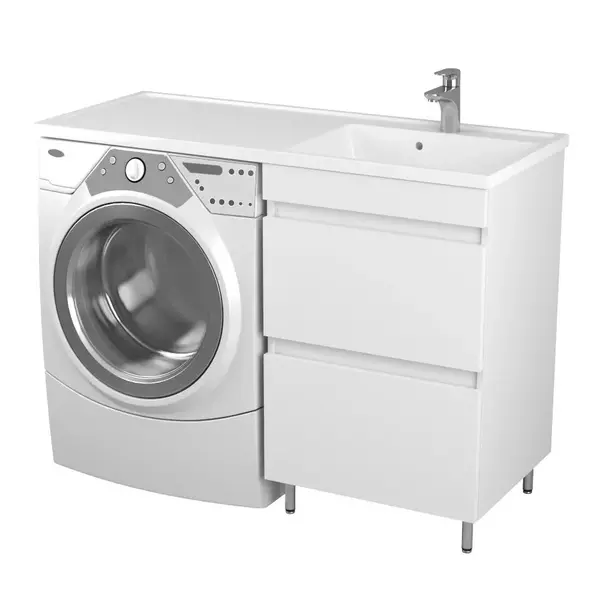 Тумба с раковиной под стиральную машину «Uncoria» Магра 55 (Magenta 120 R правая) белый глянец
Тумба с раковиной под стиральную машину «Uncoria» Магра 55 (Magenta 120 R правая) белый глянец