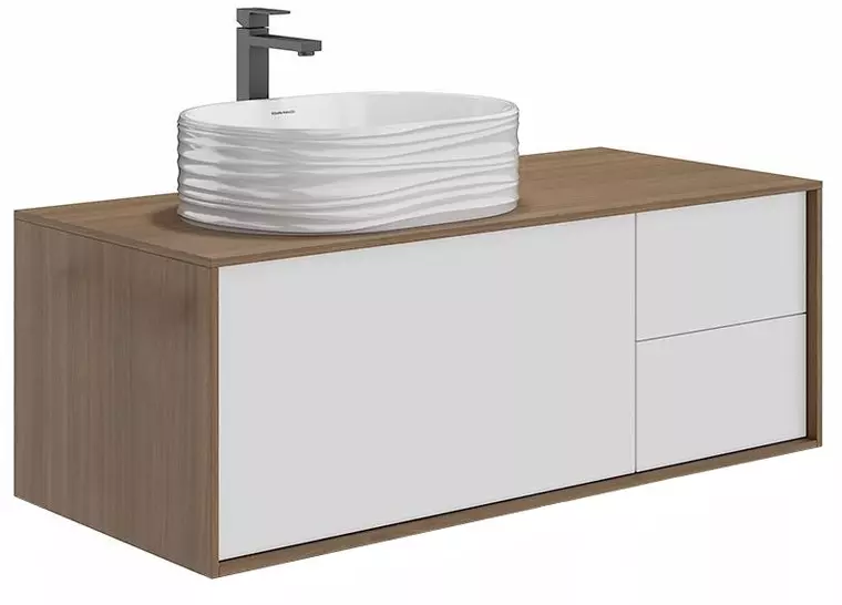 Тумба с раковиной «Kerama Marazzi» Atollo 110 (Sabbia 50/37) подвесная белая матовая/деревянная
Тумба с раковиной «Kerama Marazzi» Atollo 110 (Sabbia 50/37) подвесная белая матовая/деревянная