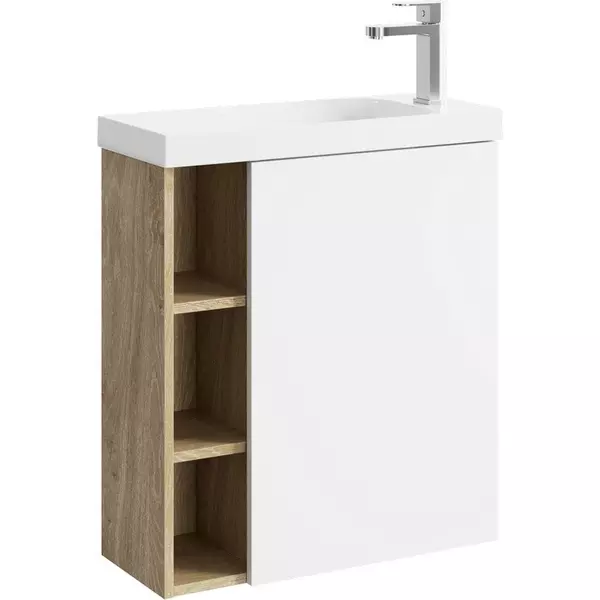 Тумба с раковиной «Aqwella» Alba 60 (Compact Slim 60) подвесная белая/дуб давос правая
Тумба с раковиной «Aqwella» Alba 60 (Compact Slim 60) подвесная белая/дуб давос правая