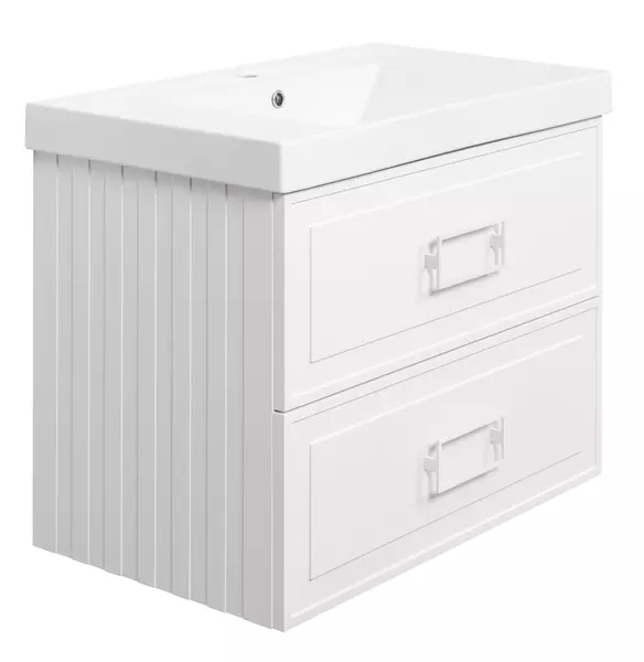 Тумба с раковиной «La Fenice» Cubo 80 twin (Cubo 80) подвесная Bianco ручки Bianco
Тумба с раковиной «La Fenice» Cubo 80 twin (Cubo 80) подвесная Bianco ручки Bianco