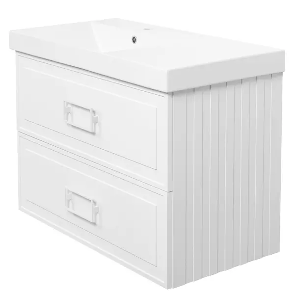 Тумба с раковиной «La Fenice» Cubo 90 twin (Cubo 90 левая) подвесная Bianco ручки Bianco
Тумба с раковиной «La Fenice» Cubo 90 twin (Cubo 90 левая) подвесная Bianco ручки Bianco
