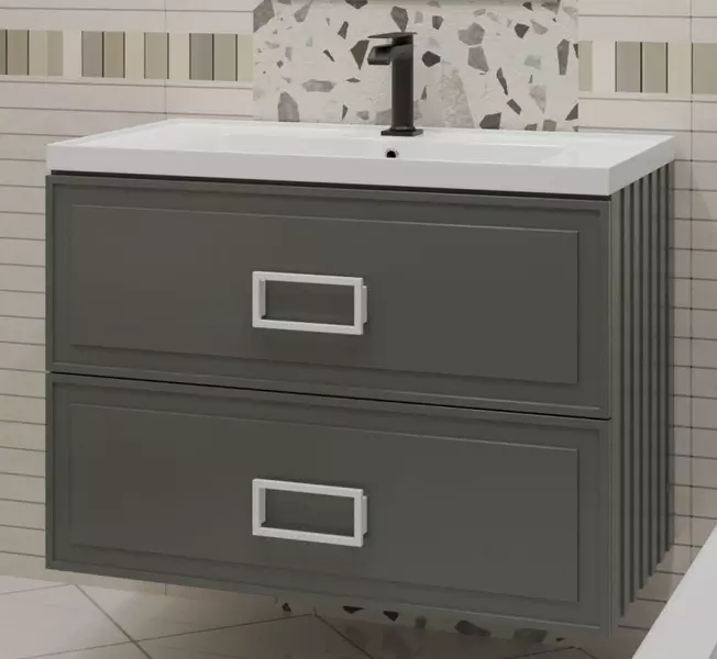 Тумба с раковиной «La Fenice» Cubo 100 twin (Cubo 100) подвесная Grigio ручки Bianco
Тумба с раковиной «La Fenice» Cubo 100 twin (Cubo 100) подвесная Grigio ручки Bianco