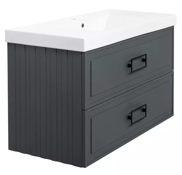 Тумба с раковиной «La Fenice» Cubo 100 twin (Cubo 100) подвесная Grigio ручки Nero
Тумба с раковиной «La Fenice» Cubo 100 twin (Cubo 100) подвесная Grigio ручки Nero
