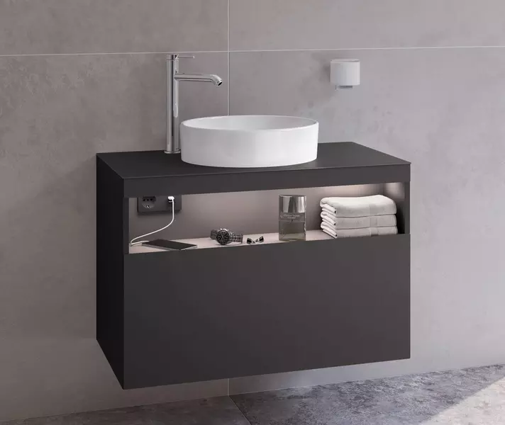 Тумба с раковиной «Keuco» Stageline 80 с подсветкой со столешницей (Stageline 40/40 белая) подвесная вулканит левая
Тумба с раковиной «Keuco» Stageline 80 с подсветкой со столешницей (Stageline 40/40 белая) подвесная вулканит левая