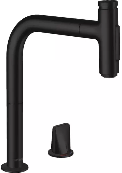 Смеситель для кухонной мойки «Hansgrohe» Metris Select M71 73818670 с выдвижным изливом чёрный матовый
Смеситель для кухонной мойки «Hansgrohe» Metris Select M71 73818670 с выдвижным изливом чёрный матовый