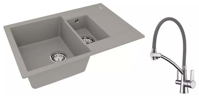 Мойка для кухни «Lemark» Ramza 760 и смеситель 9910039-LM3071C-Gray искусственный камень серый
Мойка для кухни «Lemark» Ramza 760 и смеситель 9910039-LM3071C-Gray искусственный камень серый