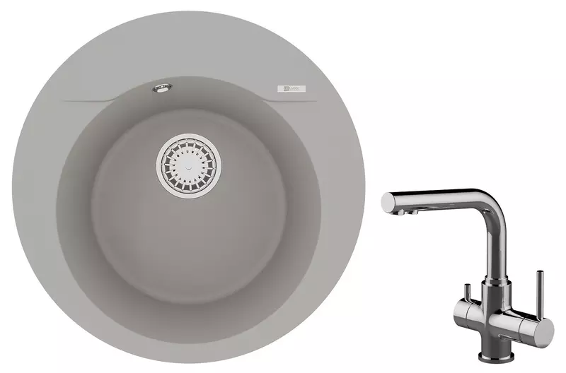 Мойка для кухни «Lemark» Sula 500 и смеситель 9910003-LM3061C искусственный камень серый/хром
Мойка для кухни «Lemark» Sula 500 и смеситель 9910003-LM3061C искусственный камень серый/хром