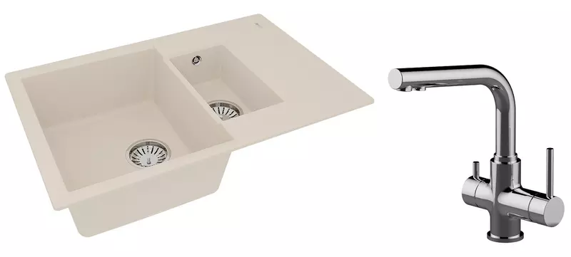 Мойка для кухни «Lemark» Ramza 760 и смеситель 9910042-LM3061C искусственный камень шампань
Мойка для кухни «Lemark» Ramza 760 и смеситель 9910042-LM3061C искусственный камень шампань