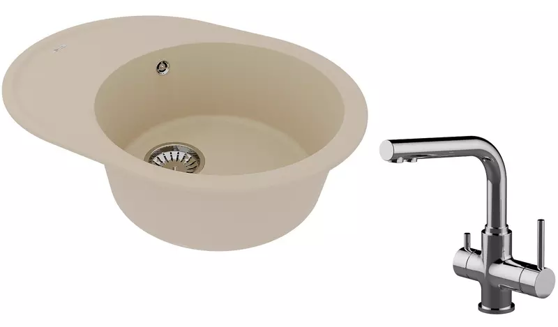 Мойка для кухни «Lemark» Lacha 620 и смеситель 9910050-LM3061C искусственный камень бежевый/хром
Мойка для кухни «Lemark» Lacha 620 и смеситель 9910050-LM3061C искусственный камень бежевый/хром