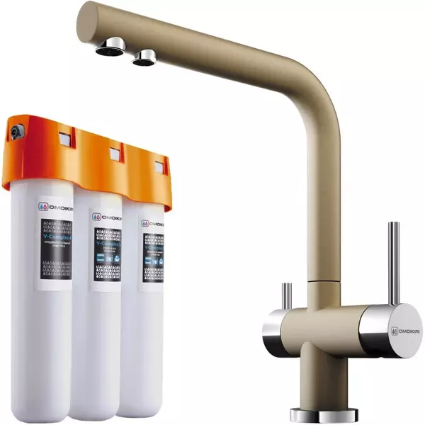 Смеситель для кухни с подключением к фильтру «Omoikiri» Nagano P-CH+Pure drop Lite шампань
Смеситель для кухни с подключением к фильтру «Omoikiri» Nagano P-CH+Pure drop Lite шампань