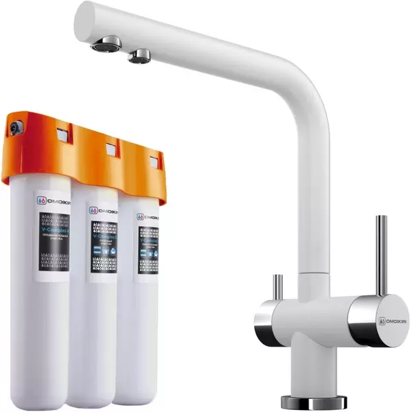 Смеситель для кухни с подключением к фильтру «Omoikiri» Nagano P-WH+Pure drop Lite белый
Смеситель для кухни с подключением к фильтру «Omoikiri» Nagano P-WH+Pure drop Lite белый