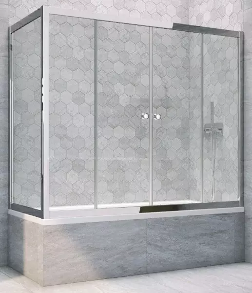 Шторка на ванну стеклянная «Vegas Glass» Z2V+ZVF Tur Novo 150/75 прозрачная/хром глянцевый универсальная
Шторка на ванну стеклянная «Vegas Glass» Z2V+ZVF Tur Novo 150/75 прозрачная/хром глянцевый универсальная