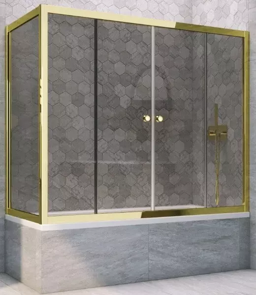 Шторка на ванну стеклянная «Vegas Glass» Z2V+ZVF Tur Novo 160/80 графит/золото глянцевое универсальная
Шторка на ванну стеклянная «Vegas Glass» Z2V+ZVF Tur Novo 160/80 графит/золото глянцевое универсальная