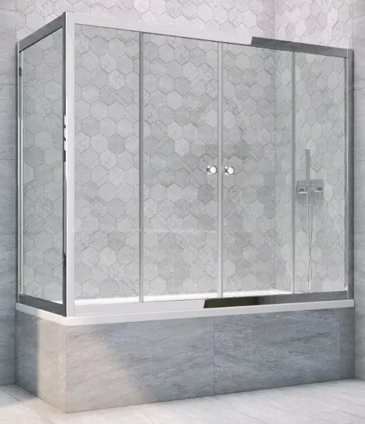 Шторка на ванну стеклянная «Vegas Glass» Z2V+ZVF Tur Novo 170/90 прозрачная/хром глянцевый универсальная
Шторка на ванну стеклянная «Vegas Glass» Z2V+ZVF Tur Novo 170/90 прозрачная/хром глянцевый универсальная