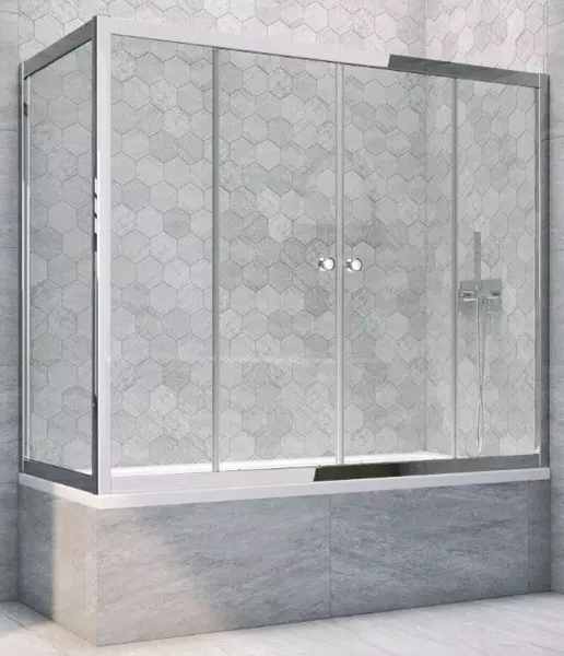 Шторка на ванну стеклянная «Vegas Glass» Z2V+ZVF Tur Novo 180/70 прозрачная/хром глянцевый универсальная
Шторка на ванну стеклянная «Vegas Glass» Z2V+ZVF Tur Novo 180/70 прозрачная/хром глянцевый универсальная