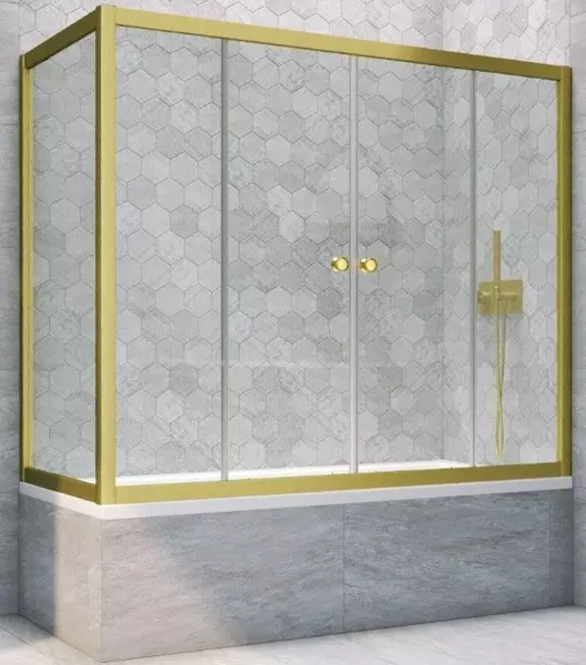 Шторка на ванну стеклянная «Vegas Glass» Z2V+ZVF Novo 160/90 прозрачная/золото матовое универсальная
Шторка на ванну стеклянная «Vegas Glass» Z2V+ZVF Novo 160/90 прозрачная/золото матовое универсальная