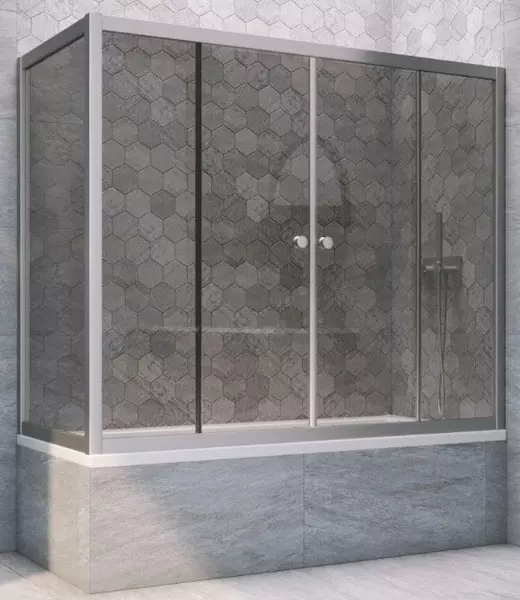 Шторка на ванну стеклянная «Vegas Glass» Z2V+ZVF Novo 180/85 графит/хром матовый универсальная
Шторка на ванну стеклянная «Vegas Glass» Z2V+ZVF Novo 180/85 графит/хром матовый универсальная