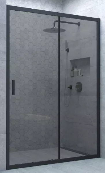 Душевая дверь «Vegas Glass» ZP Novo h2000 150/200 графит/чёрная матовая универсальная
Душевая дверь «Vegas Glass» ZP Novo h2000 150/200 графит/чёрная матовая универсальная