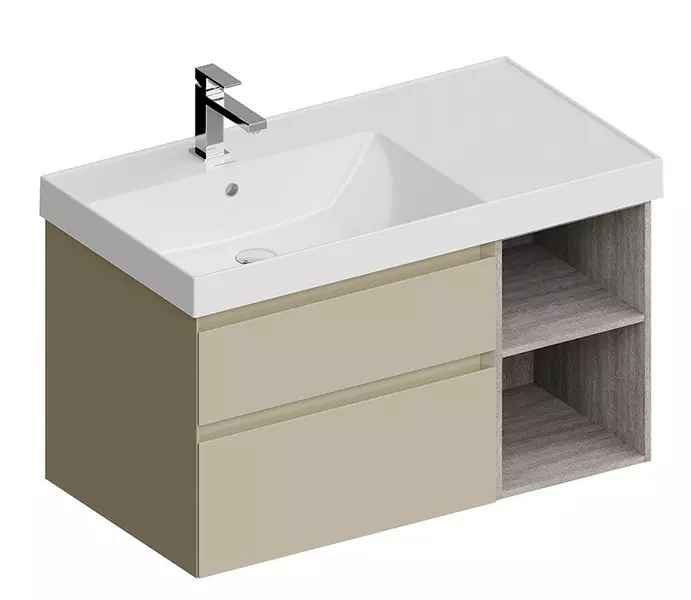 Тумба с раковиной «Kerama Marazzi» Cubo 90 New (Cubo 90/48) подвесная лимо матовая-древесная левая
Тумба с раковиной «Kerama Marazzi» Cubo 90 New (Cubo 90/48) подвесная лимо матовая-древесная левая