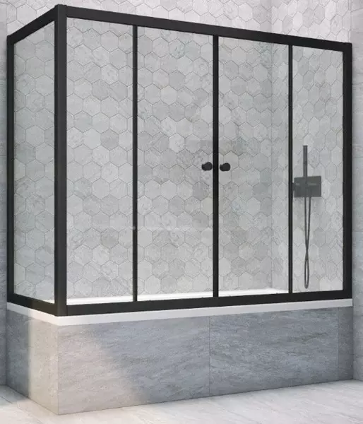 Шторка на ванну стеклянная «Vegas Glass» Z2V+ZVF Novo 155/80 Crystal vision/чёрная матовая универсальная
Шторка на ванну стеклянная «Vegas Glass» Z2V+ZVF Novo 155/80 Crystal vision/чёрная матовая универсальная