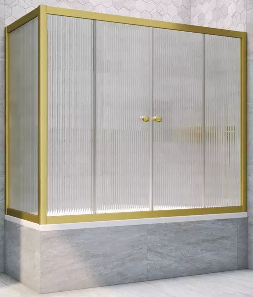 Шторка на ванну стеклянная «Vegas Glass» Z2V+ZVF Novo 175/70 Moru рифлёная/золото матовое универсальная
Шторка на ванну стеклянная «Vegas Glass» Z2V+ZVF Novo 175/70 Moru рифлёная/золото матовое универсальная