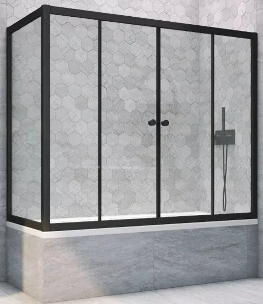 Шторка на ванну стеклянная «Vegas Glass» Z2V+ZVF Novo 190/85 Crystal vision/чёрная матовая универсальная
Шторка на ванну стеклянная «Vegas Glass» Z2V+ZVF Novo 190/85 Crystal vision/чёрная матовая универсальная