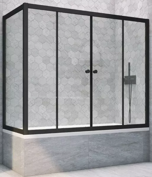 Шторка на ванну стеклянная «Vegas Glass» Z2V+ZVF Novo 195/75 Crystal vision/чёрная матовая универсальная
Шторка на ванну стеклянная «Vegas Glass» Z2V+ZVF Novo 195/75 Crystal vision/чёрная матовая универсальная