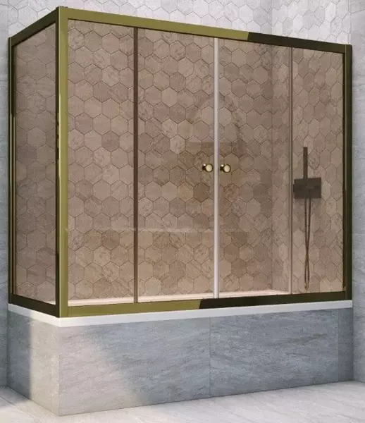 Шторка на ванну стеклянная «Vegas Glass» Z2V+ZVF Tur Novo 190/75 бронза/бронза универсальная 
Шторка на ванну стеклянная «Vegas Glass» Z2V+ZVF Tur Novo 190/75 бронза/бронза универсальная