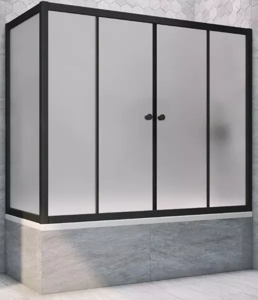 Шторка на ванну стеклянная «Vegas Glass» Z2V+ZVF Novo 155/85 сатин/чёрная матовая универсальная
Шторка на ванну стеклянная «Vegas Glass» Z2V+ZVF Novo 155/85 сатин/чёрная матовая универсальная