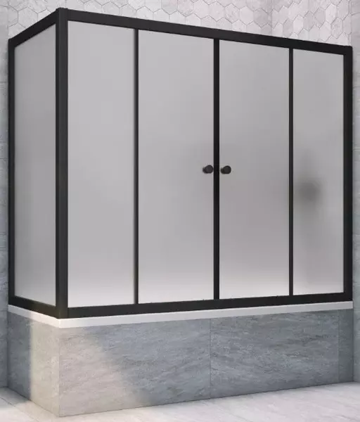 Шторка на ванну стеклянная «Vegas Glass» Z2V+ZVF Novo 175/90 сатин/чёрная матовая универсальная
Шторка на ванну стеклянная «Vegas Glass» Z2V+ZVF Novo 175/90 сатин/чёрная матовая универсальная