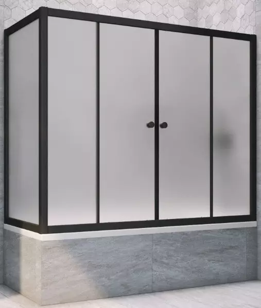 Шторка на ванну стеклянная «Vegas Glass» Z2V+ZVF Novo 190/80 сатин/чёрная матовая универсальная
Шторка на ванну стеклянная «Vegas Glass» Z2V+ZVF Novo 190/80 сатин/чёрная матовая универсальная