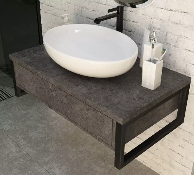 Консоль «Marka One» Grunge Loft 70П с 1 ящиком с кронштейнами (Ringo Cut 54) подвесная бетон тёмно-серый
Консоль «Marka One» Grunge Loft 70П с 1 ящиком с кронштейнами (Ringo Cut 54) подвесная бетон тёмно-серый