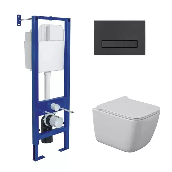 Комплект инсталляция с унитазом, крышкой и кнопкой смыва «Berges Wasserhaus» Atom Line/Quattro S Rimless/кнопка чёрная SoftTouch 043362 безободковый белый
Комплект инсталляция с унитазом, крышкой и кнопкой смыва «Berges Wasserhaus» Atom Line/Quattro S Rimless/кнопка чёрная SoftTouch 043362 безободковый белый