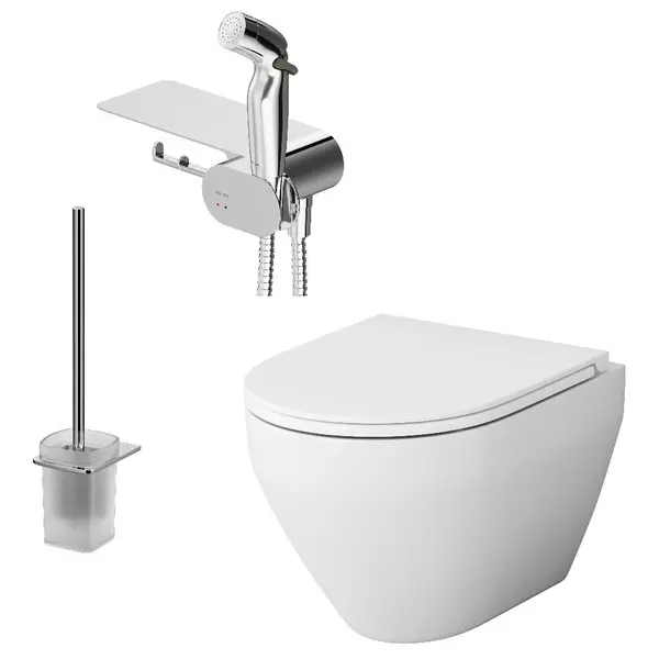 Подвесной унитаз безободковый «Am.Pm» Spirit V2.0 CK70H1003W белый/хром (с гигиеническим душем и аксессуарами) с сиденьем дюропласт с микролифтом
Подвесной унитаз безободковый «Am.Pm» Spirit V2.0 CK70H1003W белый/хром (с гигиеническим душем и аксессуарами) с сиденьем дюропласт с микролифтом