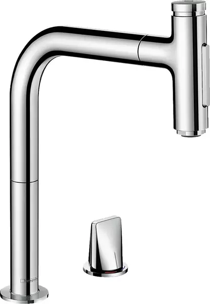 Смеситель для кухонной мойки «Hansgrohe» Metris Select M71 73819000 с выдвижным изливом хром
Смеситель для кухонной мойки «Hansgrohe» Metris Select M71 73819000 с выдвижным изливом хром