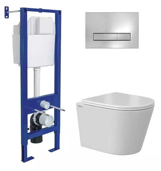 Комплект инсталляция с унитазом, крышкой и кнопкой смыва «Berges Wasserhaus» Атом Vita Rimless безободковый
Комплект инсталляция с унитазом, крышкой и кнопкой смыва «Berges Wasserhaus» Атом Vita Rimless безободковый