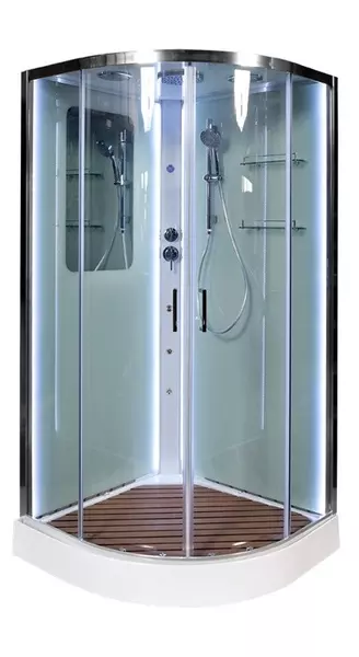 Душевая кабина «AvaCan» A01 LED с кнопкой 100/100 низкий поддон прозрачная/белая с гидромассажем с электрикой
Душевая кабина «AvaCan» A01 LED с кнопкой 100/100 низкий поддон прозрачная/белая с гидромассажем с электрикой