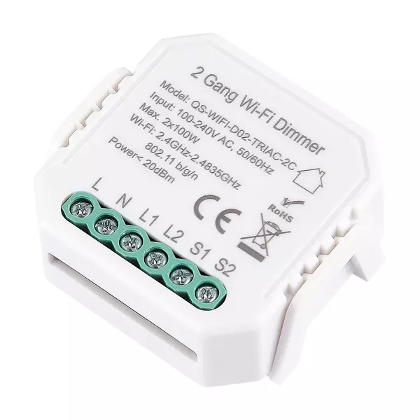 ST9000.500.02CDIM WI-FI диммируемое реле 2 канала 2x100W, IP20, L46xW46xH18, 230V, Белый AROUND · Around, St Luce, ST9000.500.02CDIM
ST9000.500.02CDIM WI-FI диммируемое реле 2 канала 2x100W, IP20, L46xW46xH18, 230V, Белый AROUND · Around, St Luce, ST9000.500.02CDIM