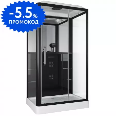 Душевая кабина «Grossman» GR227 120/90 низкий поддон прозрачная/чёрная с гидромассажем с электрикой правая
Душевая кабина «Grossman» GR227 120/90 низкий поддон прозрачная/чёрная с гидромассажем с электрикой правая