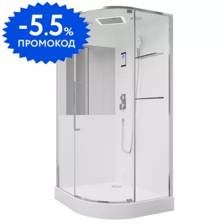 Душевая кабина «Black & White» G8891 100/100 средний поддон прозрачная/белая с баней с электрикой правая
Душевая кабина «Black & White» G8891 100/100 средний поддон прозрачная/белая с баней с электрикой правая