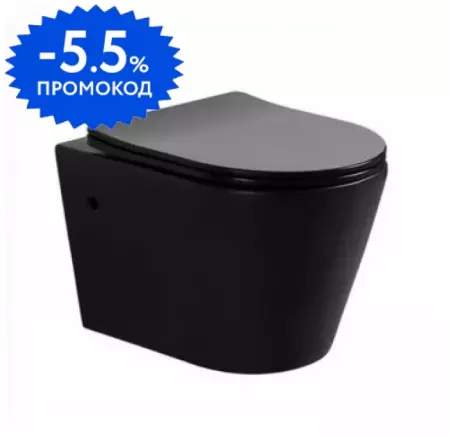 Подвесной унитаз безободковый «Aquatek» Вега AQ1905-MB черный матовый с сиденьем дюропласт с микролифтом чёрное
Подвесной унитаз безободковый «Aquatek» Вега AQ1905-MB черный матовый с сиденьем дюропласт с микролифтом чёрное