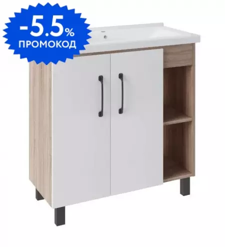 Тумба с раковиной «ASB-Woodline» Адель 80 (Миранда 80) белая/дуб сонома левая
Тумба с раковиной «ASB-Woodline» Адель 80 (Миранда 80) белая/дуб сонома левая